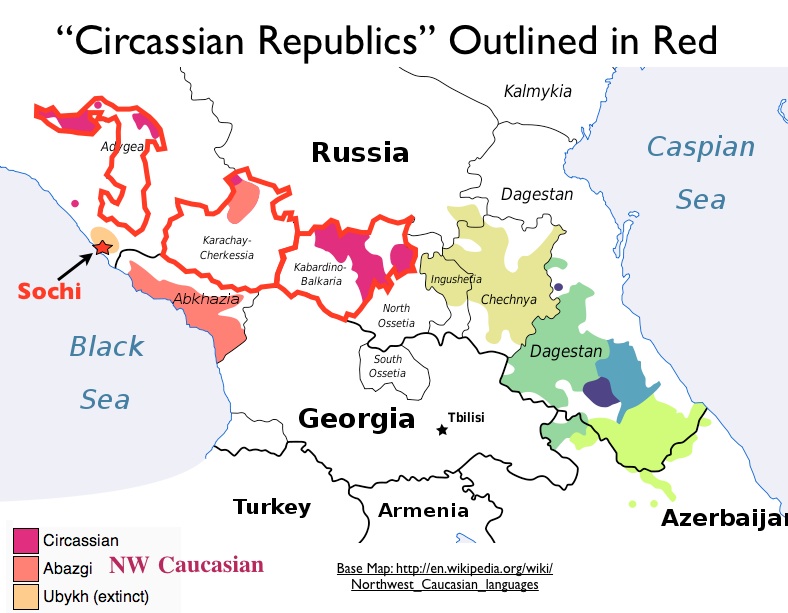 Circassian-Republics-Map